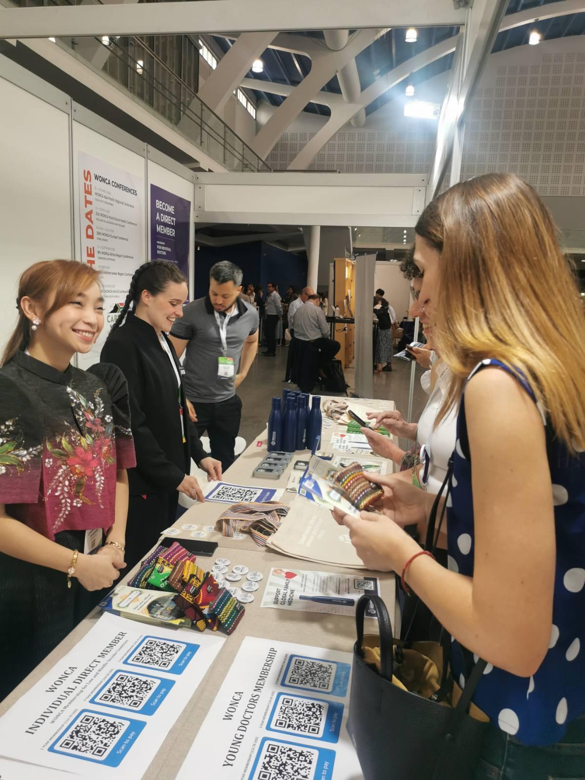 Booth with WONCA APR 2026 promotional materials